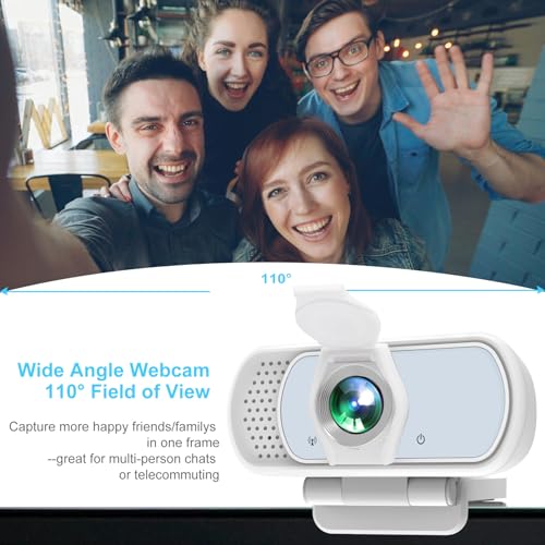 Image of XPCAM 1080P Webcam with Microphone,USB Camera for PC Computer Laptop Mac | Plug and Play USB Webcam with Tripod /Cover, Auto Light Correction, 110 FOV, Web camera for Zoom /Teams /Skype /Twitch Streaming