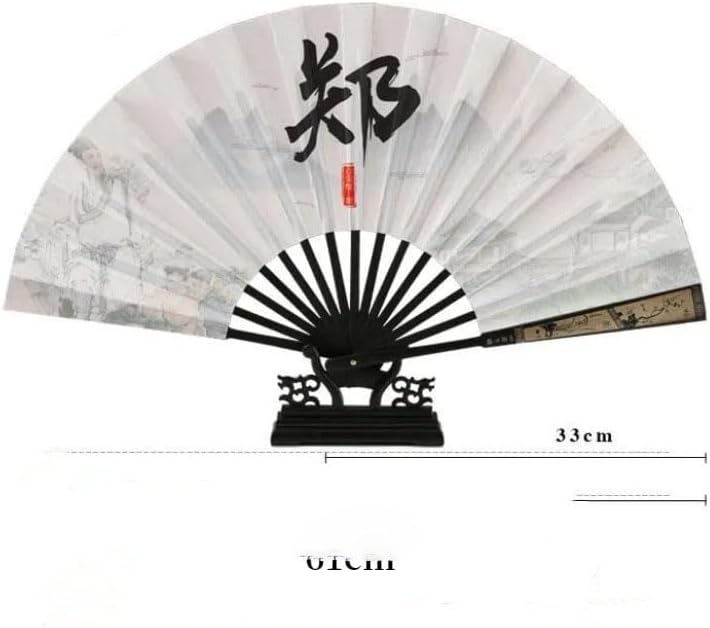 Chinese Style Handmade Folding Fan Double-Sided Fan C M