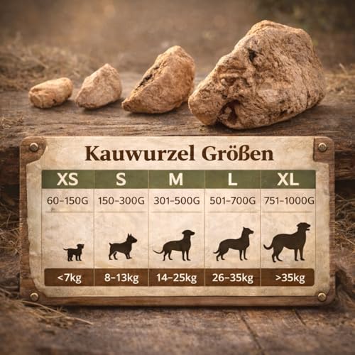 PetLove Kauwurzel für Hunde aus Baumheide • Natürliches Kauspielzeug hypoallergen • Kauknochen ohne Zusätze, ohne Kalorien, ohne Chemie • Größe: XS (50-124g) • Für Welpen
