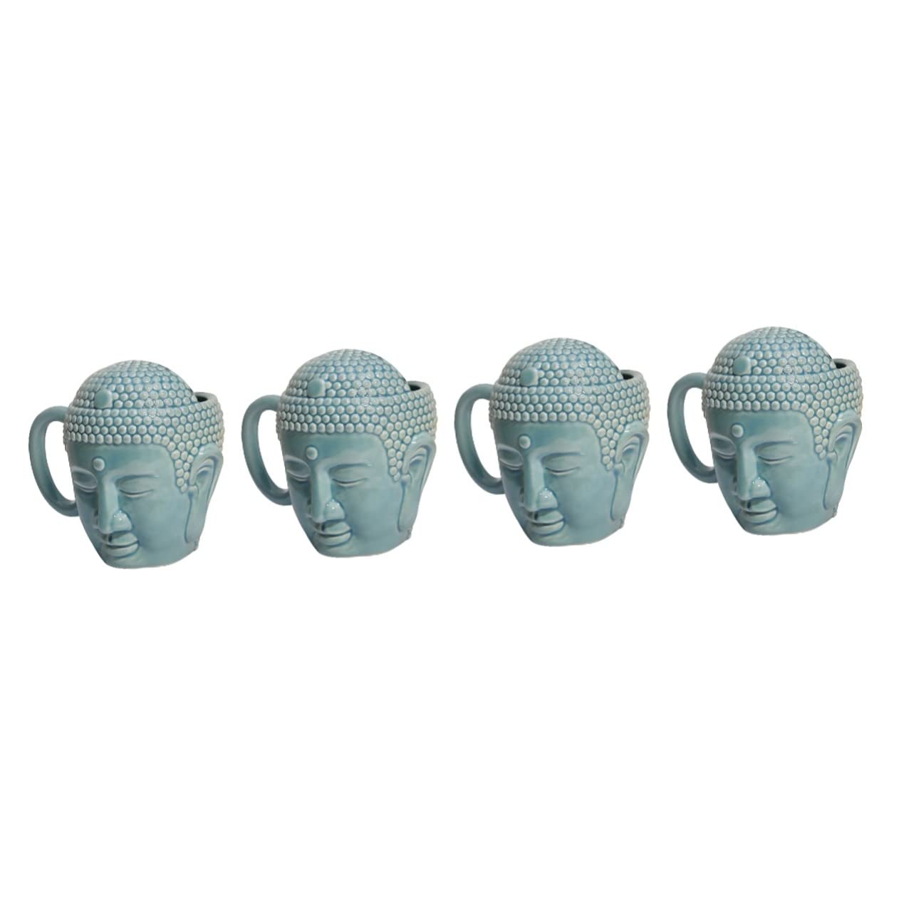 OSALADI 4pcs My Buddha Porcelain Cup Ceramic Water Mug Buddha Ceramic Cups Coffee Cup Cappuccino Cups Chubby Mug Hot Chocolate Cups Ceramic Juice Cup Cereal Mug Drink Cup Ceramics Cartoon