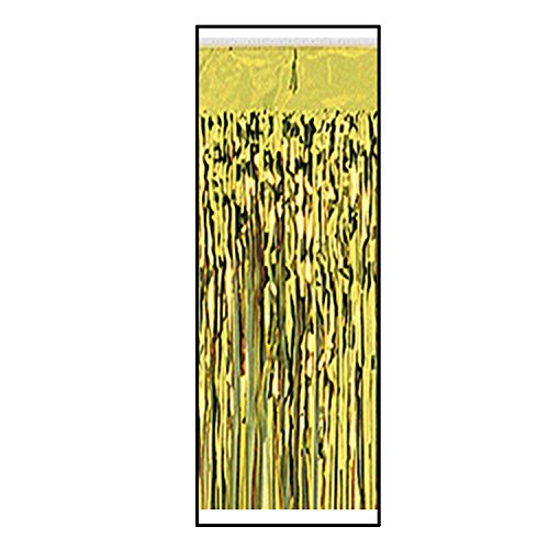 1-Ply FR Metallic Table Skirting (gold) Party Accessory  (1 count)