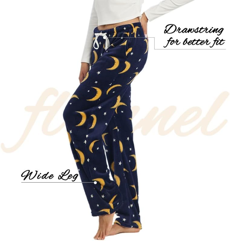 3-Pack Womens Fuzzy Pajama Pants – Soft Plaid PJ Bottoms with Pockets, Cozy Fleece Lounge Sleepwear Pants - Image 3