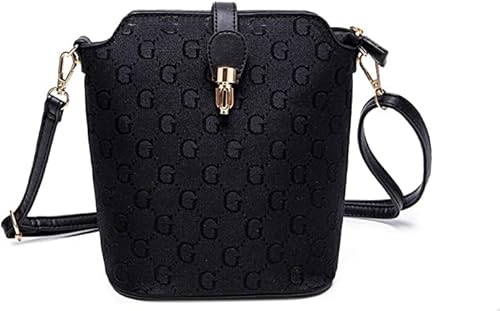 KIKFIT Petit sac à bandoulière en similicuir pour femme, 8203 g noir Cover