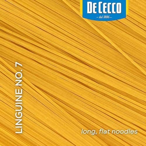 Image of De Cecco Linguine No. 7 Pasta, 16 Oz, Authentic, Slow Dried, Made with Durum Wheat, Versatile Pasta for Sauces & Recipes, Made in Italy | Authentic, Slow Dried, Made with Durum Wheat, Versatile Pasta for Sauces & Recipes, Made in Italy