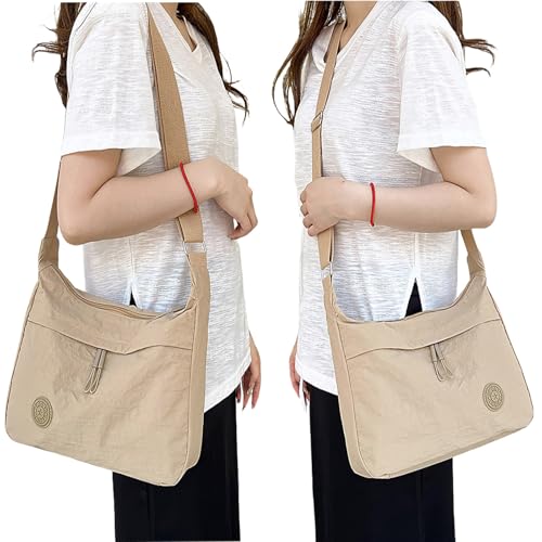 Nylon Crossbody Bags for Women Large Sling Shoulder Bag Lightweight Canvas Tote Bag Waterproof Casual Everyday Purse3