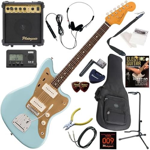 【セット品】FENDER エレキギター初心者入門 メキシコ製ジャズマスター 10wアンプが入ったスタンダード15点セット Vintera II 50s Jazzmaster/SNB(ソニックブルー)