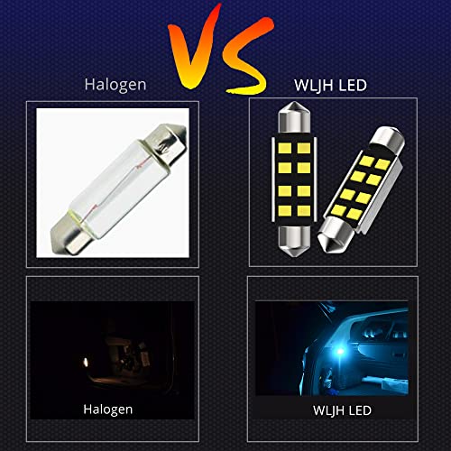 Image of WLJH 17pcs 12V LED Interior Lights Package Kit+ License Plate Light Lamp Accessories for BMW E46 M3 1999-2006 Sedan Wagon Coupe Ice Blue | Canbus, Cool Ice Blue Interior Illumination, Dome and Map Lights, Footwell and Courtesy Lights, License Plate Lights, 17-Pack