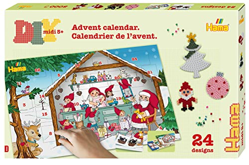 Hama- Boite Calendrier de l'avent, 3046, Multicolore