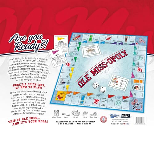 Juego de Mesa Ole Miss-Opoly Universidad de Mississippi miniatura 5