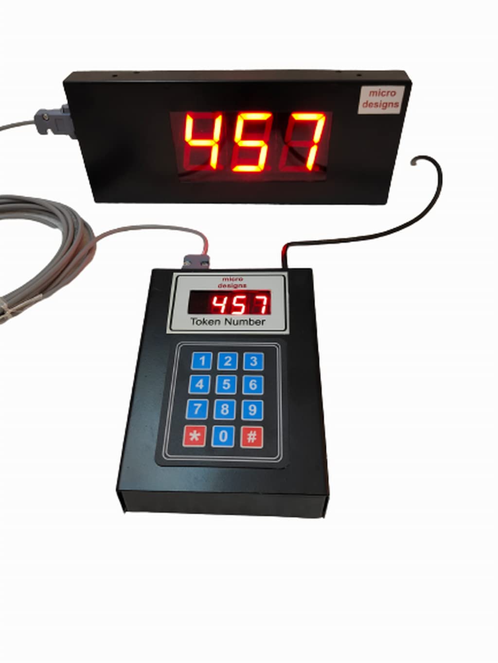 micro designs 3-Digit Token Display System with ding Dong Sound; Fully Metal Body; 5m Cable (B09B1WVY96) Amazon Price History, Amazon Price Tracker