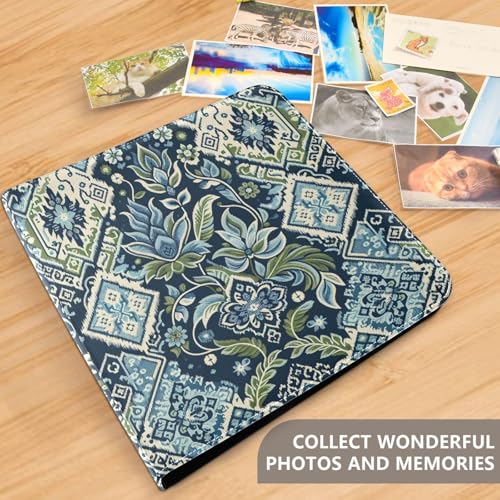 Álbum de fotos scrapbooking autoadhesivo FLildon con patrón floral, encuadernación de 3 anillos, 40 páginas, tamaño 8x10 para recuerdos miniatura 5