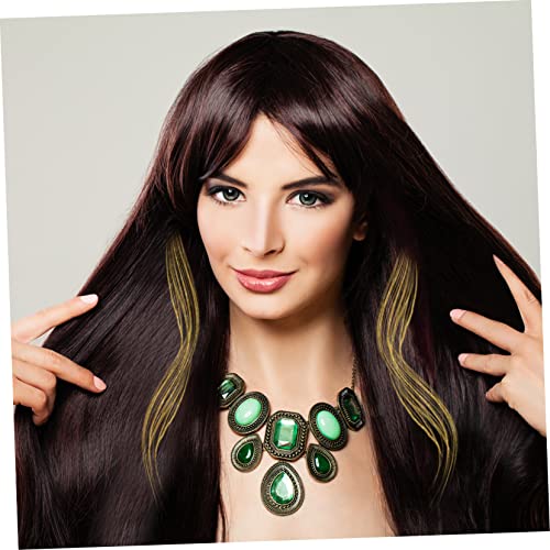 Beavorty 12 Peças Transmissor de cabelo flash enfeites de fios de brilho de cabelo peruca ouropel en
