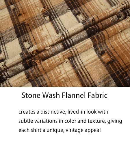 Alex Vando Mens Button Down Shirts Regular Fit Long Sleeve Casual Plaid Flannel Shirt