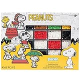 Perler 80-57183 Peanuts Fused Bead Deluxe Box Kit, 9 Unique Patterns, Multicolor, 4263 Pieces