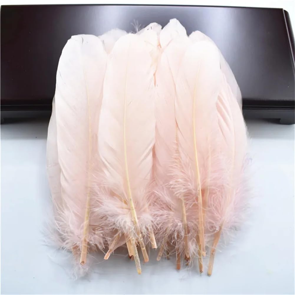 Natural Pheasant Feathers, Natural Goose Craft Feathers Multicolor 5-7.2 Inches Pack of 50