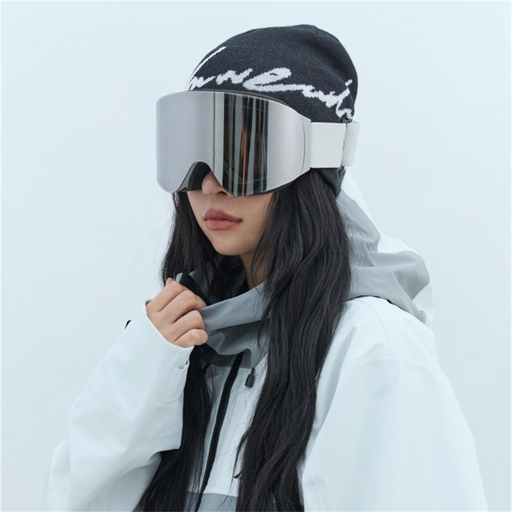 Stylowe, dwuszybowe, składane gogle narciarskie dla mężczyzn i kobiet, z powłoką przeciwmgielną, do uprawiania snowboardu, model 2026