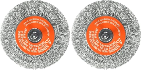 Image of BLACK+DECKER Wire Wheel, 1 /4-Inch Crimped, Coarse Shank, 3-Inch (70-603) (Pack of 2)
