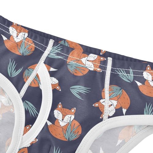 Boys' Underwear Cotton Little Boys Cute Fox Briefs Soft Toddler Underwear 2T-8Y4