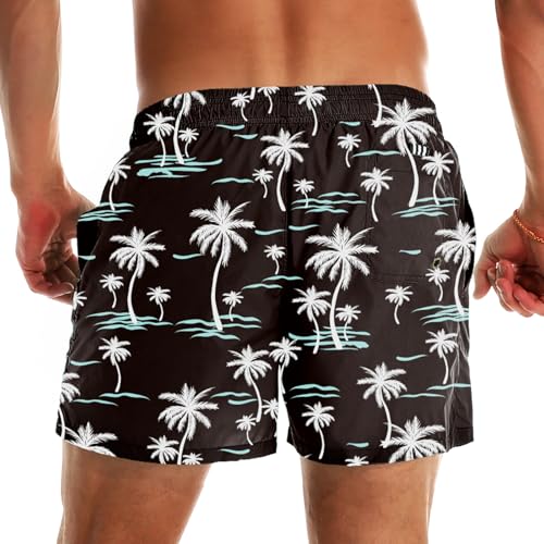 Mens Swim Trunks with Mesh Liner Quick Dry Beach Shorts with Pockets4