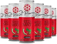 Combo Pack 6 latas Refrigerante Diet Zero Açúcar 310ml Pierre (Red Mint)