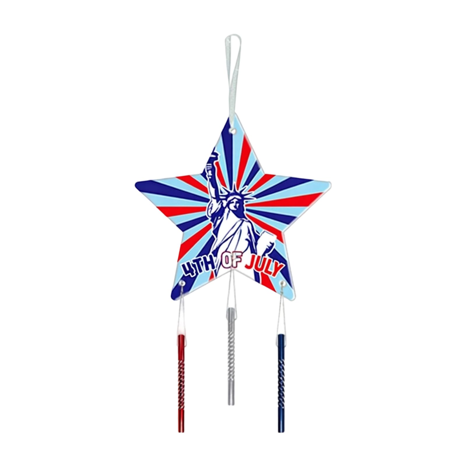 Hredyqw Patriotic Wind Chimes Decorations For US Independence Day Sturdy Paper Materials In Multiple Color