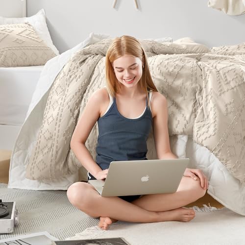 Comfort Spaces Gigi Tufted Comforter Set, Twin/Twin XL, 2 Piece, Beige - image 6