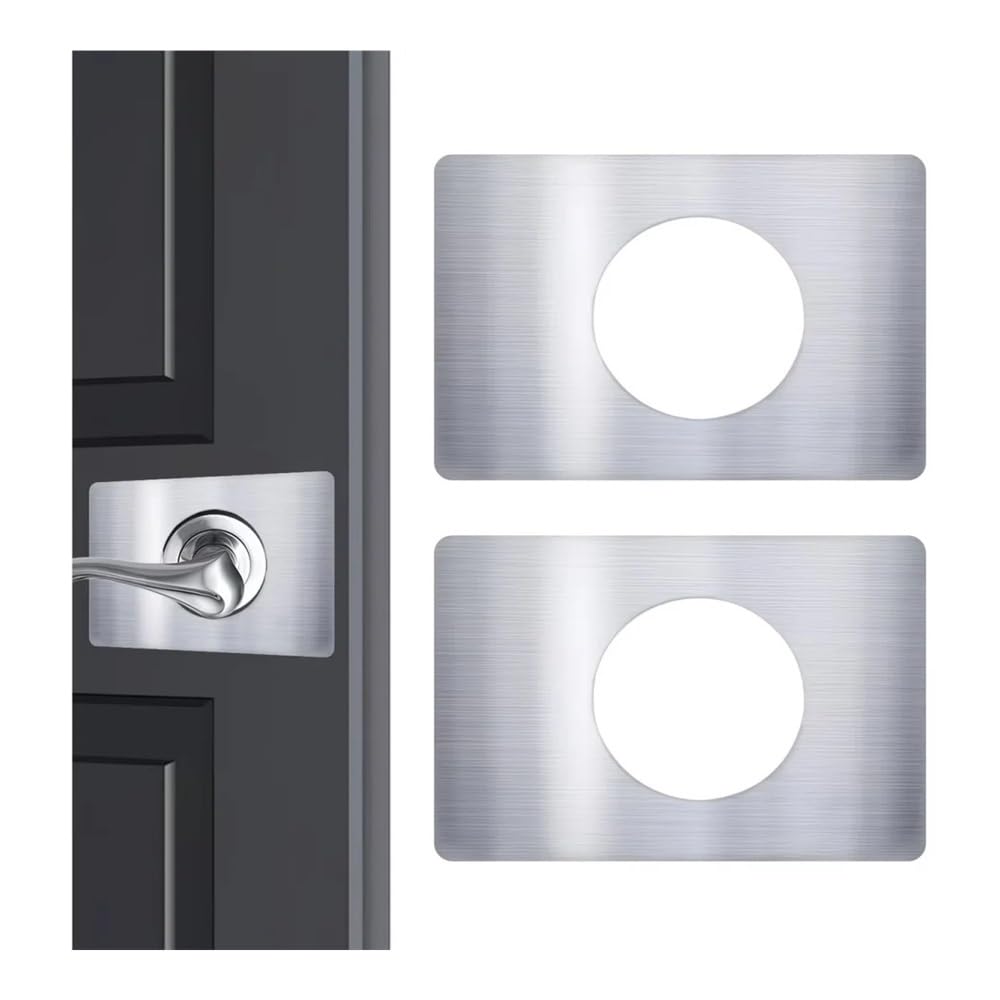 Gentryroo Silver Repair Doors Lock Plate Stainless Steel Fixed Hardware Reinforcement Installation
