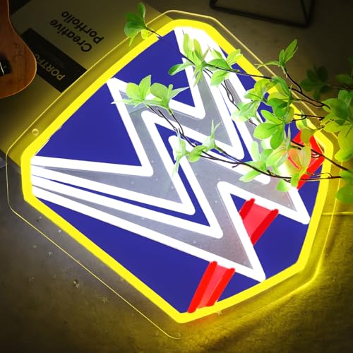 Image of Pugna Wrestling Themed Neon Signs for Wall Decor Neon Lights for Bedroom Led Signs Suitable for Dormitory Man Cave Christmas Gift
