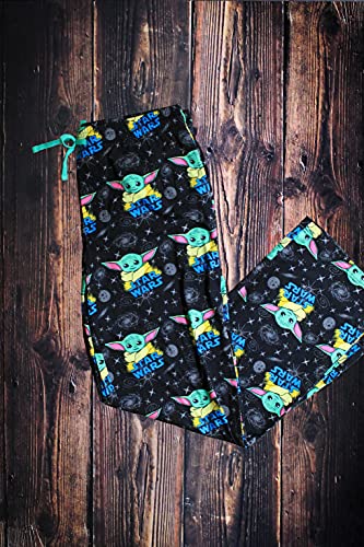 STAR WARS Child Galaxy Grogu Yoda Mandalorian Adult Lounge Sleep Pajama Pants for Men…2