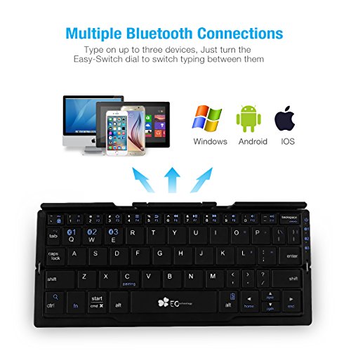EC Technology Folding Bluetooth Keyboard Portable