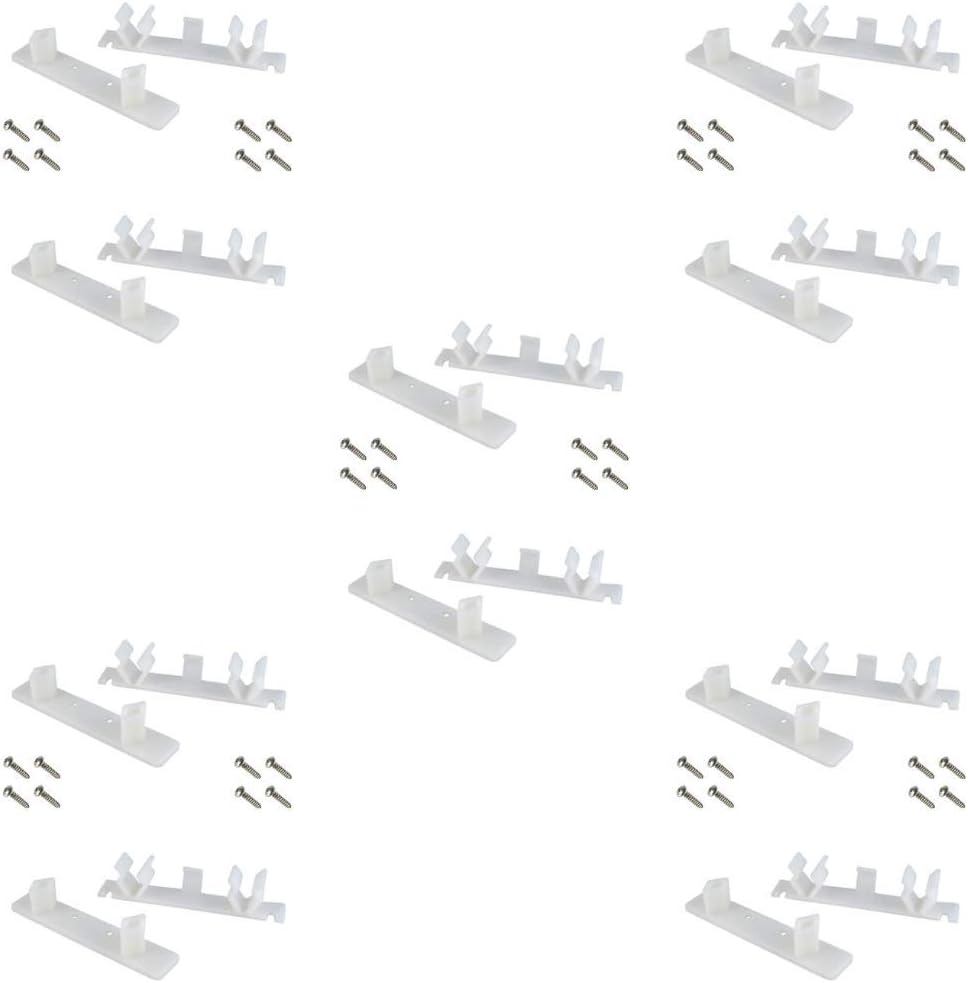 False Front Cabinet Clips (5 Sets) with Screws & Instructions - Tenn-Tex False Front Clips/False Drawer Clips (4 1/4 Opening)