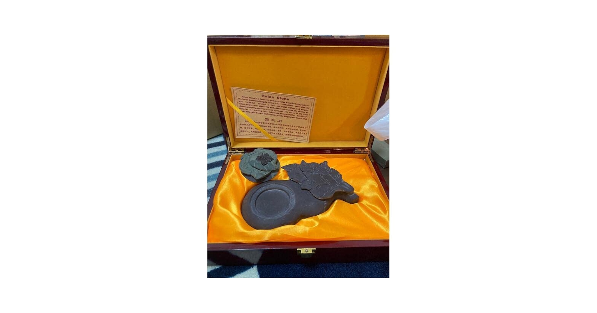 石製硯 長期欠品納期未定】本石硯 蒼玄 五三寸 - 書道用品、墨、墨液