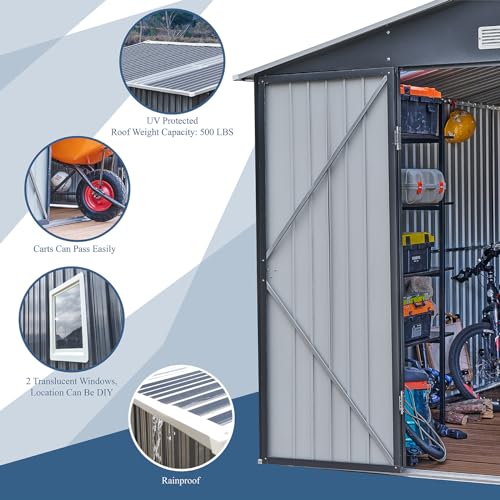 Vanacc YSS002 10X12X7.5 Ft Outdoor Storage Shed thumb #5