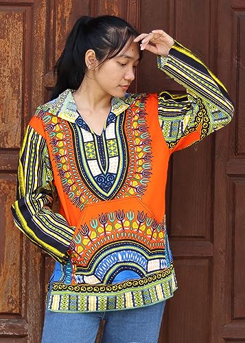 RaanPahMuang Brand Thin Bright Dashiki Windbreaker Hoody Long Sleeve4