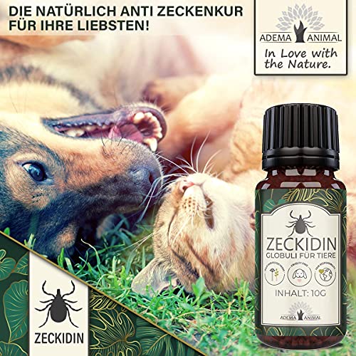 NEU: Adema Animal® Zeckidin Globuli - Zeckenschutz für Tiere - für Hunde & Katzen gegen Zecken