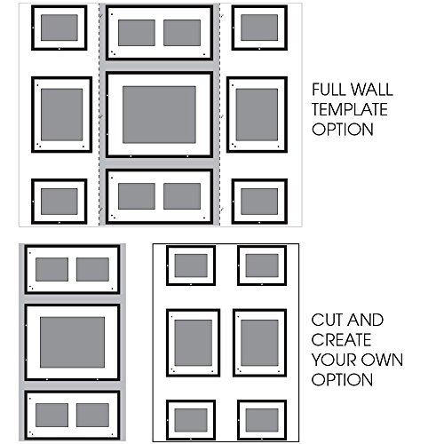 Gallery Perfect 9 Piece Black Photo Frame Gallery Wall Kit With Decorative Art Prints & Hanging Template #TOP2