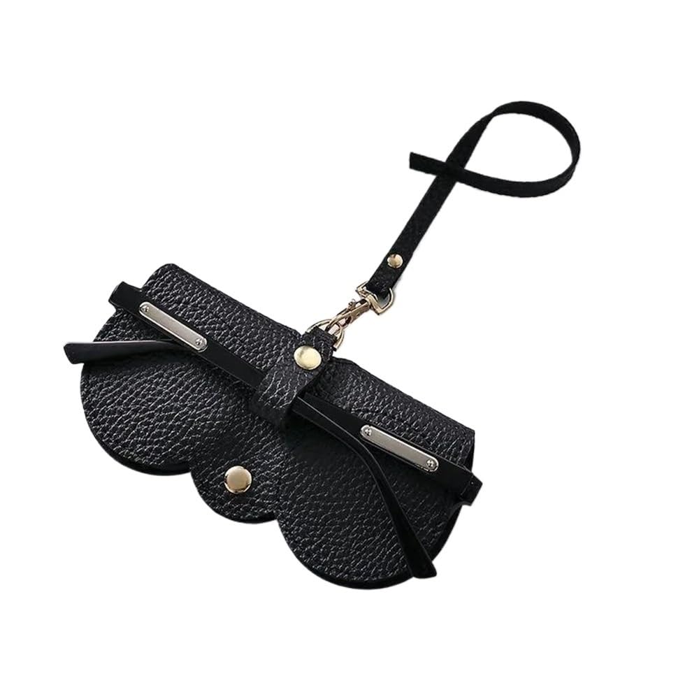 2/4/6 fundas para gafas de sol con relieve de litchi en relieve, bonita bolsa de almacenamiento de gafas de sol de piel sintética para gafas de lectura, soporte portátil para gafas de viaje