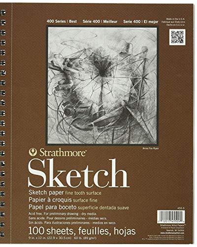 Strathmore ANST455-3X3 455-3 Drawing & Sketch Paper, 3 Pack, White