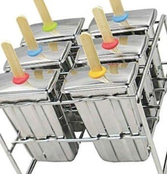 Miniatura 7 de Moldes de paletas de acero inoxidable y estante para hacer paletas de acero inoxidable, moldes para paletas de hielo sin bisfenol A, moldes para