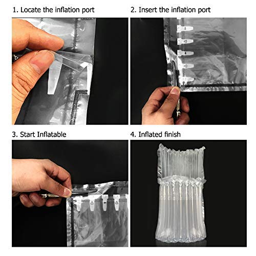 Image of Deera Inflatable Air Column Bag for Protective /Cushioning /Safe Packing of Laptop /Fragile /Bottle /Cartrige Size : 380X460 MM (1 Ltr) Pack of 25 - (Pump Not Included)