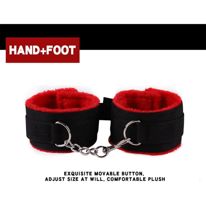 25 PCS Nylon Partner Couples Fitness Set con Design Novello, Accessorio di Allenamento A velocità Regolabile (Rosso)