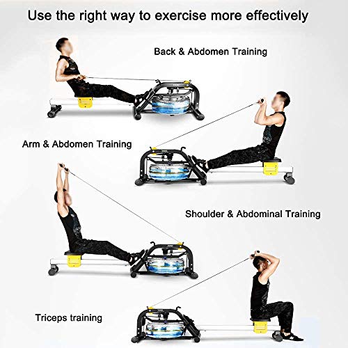 Image of Rowing Machine Aerobic Exercise Training Equipment Multiple Fitness Methods Adjustable Resistance Comfortable Cushion for Home Gym