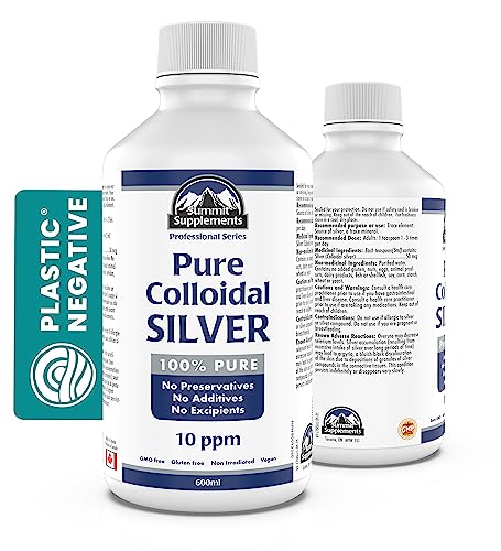 Summit Supplements 74927 Colloidal Silver 10Ppm 600Ml - Colloidal Silver Liquid Minerals Trace Minerals - Colloidal Copper Supplements cover