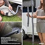 Colapz Caravan Accessories Collapsible Flexible And Extendable Caravan Waste Pipe System 4 X 1m Pipes Carry Bag Cleaning Brush