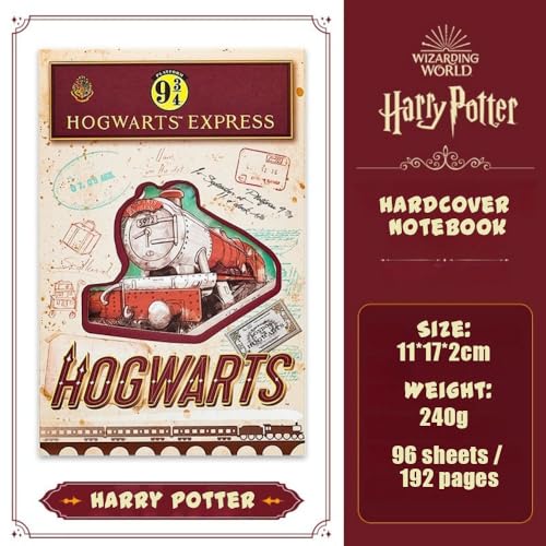Image of Gifts - Harry Potter Hardcover Journal Diary, Vintage Writing Paper Notebook, 92 sheets Magnetic Cover (192 Pages) Size 5 * 7 inch (Platform 9 3 /4)