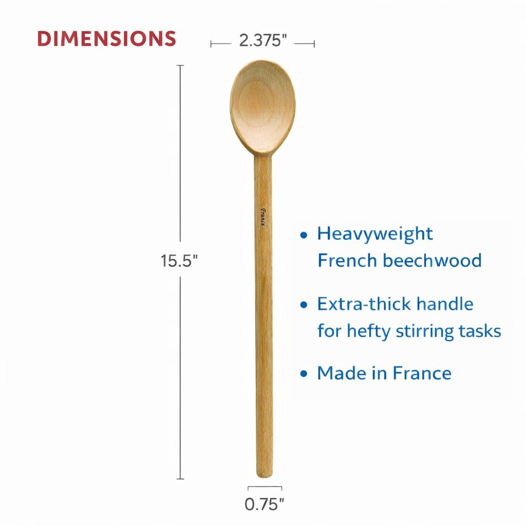 Amazon.com: HIC Kitchen Deluxe Heavyweight French Beechwood Spoon