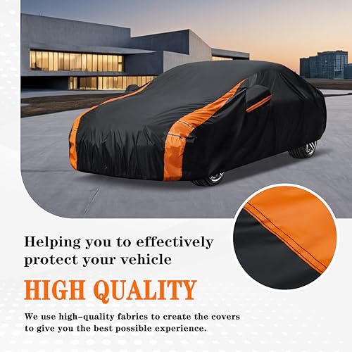 Image of Heavy Duty Waterproof Car Cover for RAM 1500 /2500 /3500,Chevrolet Silverado etc. Trucks All Weather, UV Resistant, Dustproof, and Snowproof. Fit Truck Length Up to 242 inch