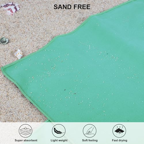 Image of Rainleaf Microfiber Towel Perfect Travel & Gym & Camping Towel. Quick Dry - Super Absorbent - Ultra Compact - Lightweight. Suitable for Trip, Beach, Shower, Backpacking, Pool