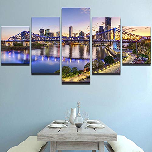 Image sur verre et tableau mural impression sur toile salon décor moderne avec photo motif de pont