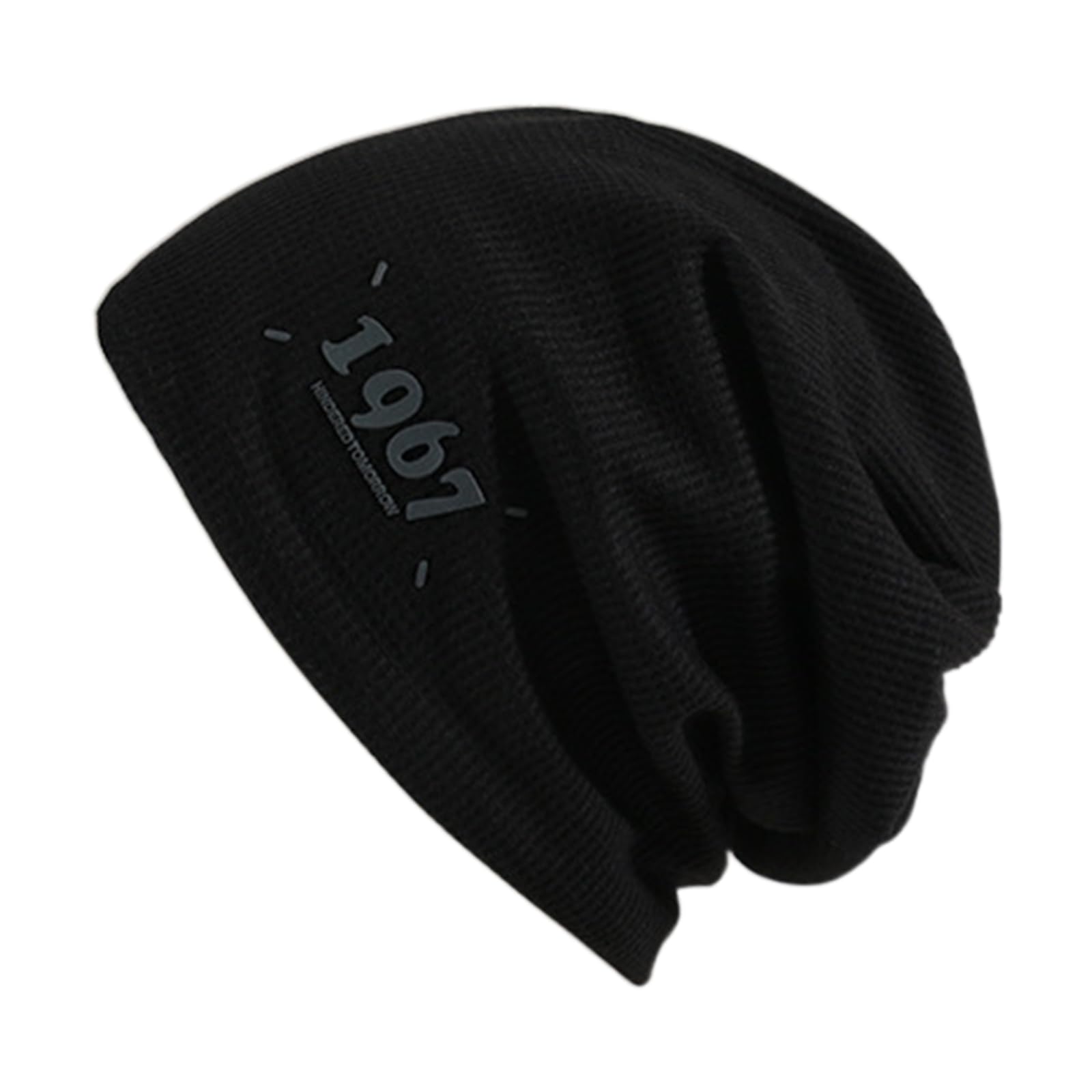 GRABAGECAN Adult Knitted Thicken Ear Protect Winter Student Outdoor Cycling Skiing Climbing Hat Cold Weather Keep Warm Hat Black